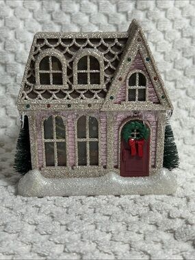 Bath and Body Works Glitter Pink Holiday Cottage Wallflower Plugin